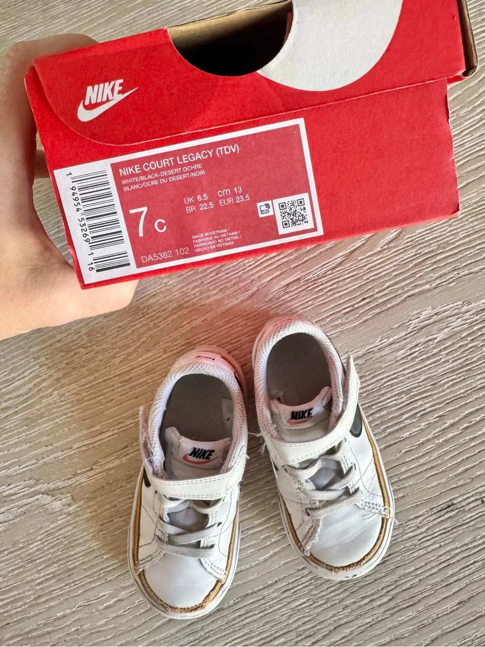 Nike White / Black Court Legacy Toddler 7C